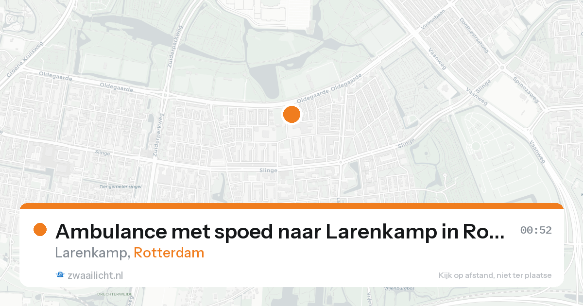 Ambulance met spoed naar Larenkamp in Rotterdam — 15 aug 2026