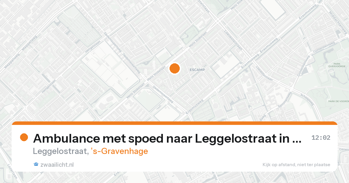 Ambulance met spoed naar Leggelostraat in 's-Gravenhage — 25 aug 2026