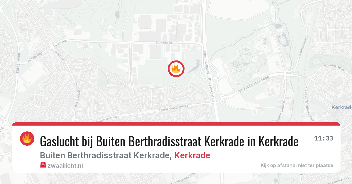 Gaslucht bij Buiten Berthradisstraat Kerkrade in Kerkrade — 16 mei 2026