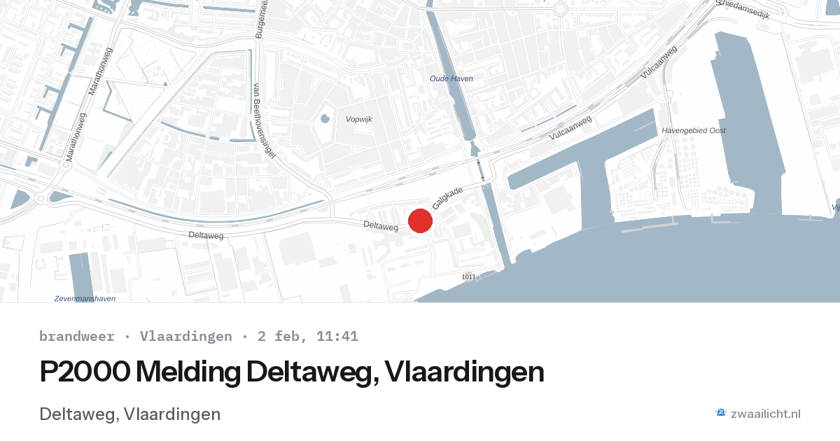 P2000 Melding Deltaweg, Vlaardingen — 2 feb 2026