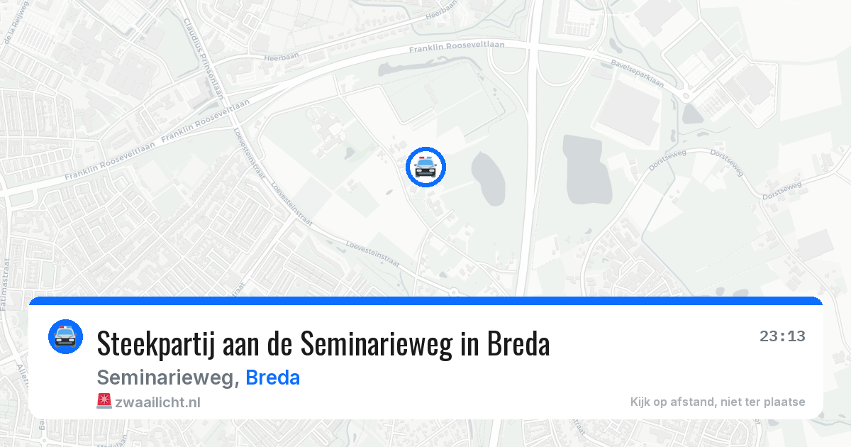 Steekpartij aan de Seminarieweg in Breda — 13 jul 2026