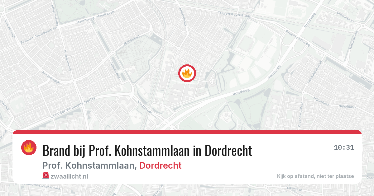 Brand bij Prof. Kohnstammlaan in Dordrecht — 7 mei 2026