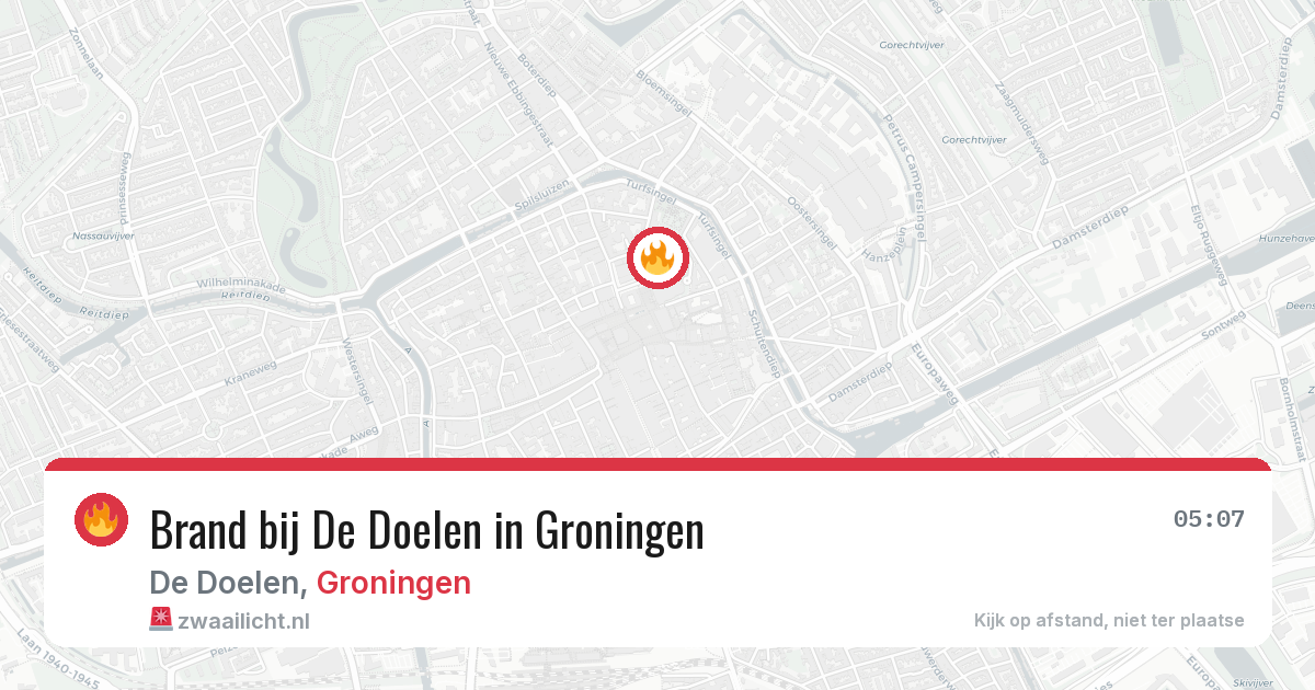 Brand bij De Doelen in Groningen — 28 jun 2026