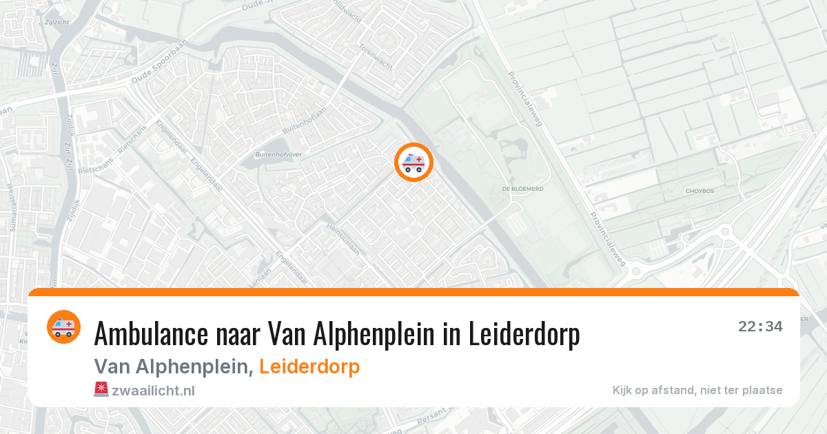 Ambulance naar Van Alphenplein in Leiderdorp — 9 aug 2026