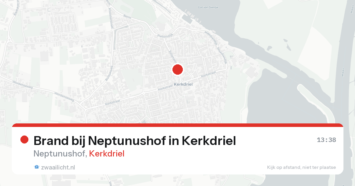 Brand bij Neptunushof in Kerkdriel — 19 aug 2026