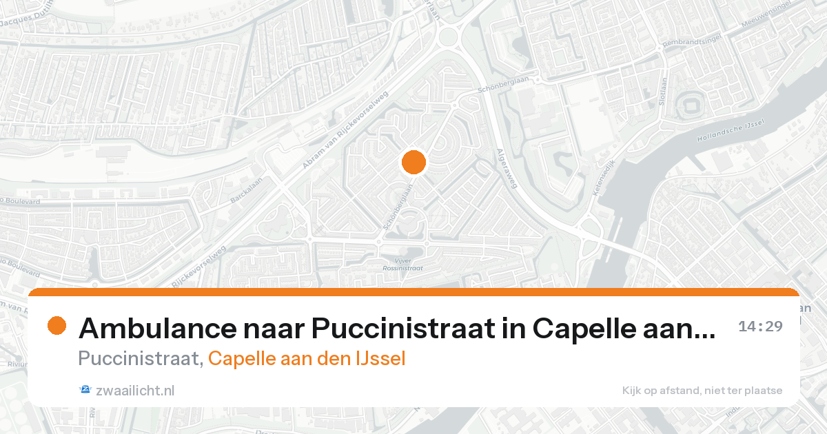 Ambulance naar Puccinistraat in Capelle aan den IJssel — 18 aug 2026