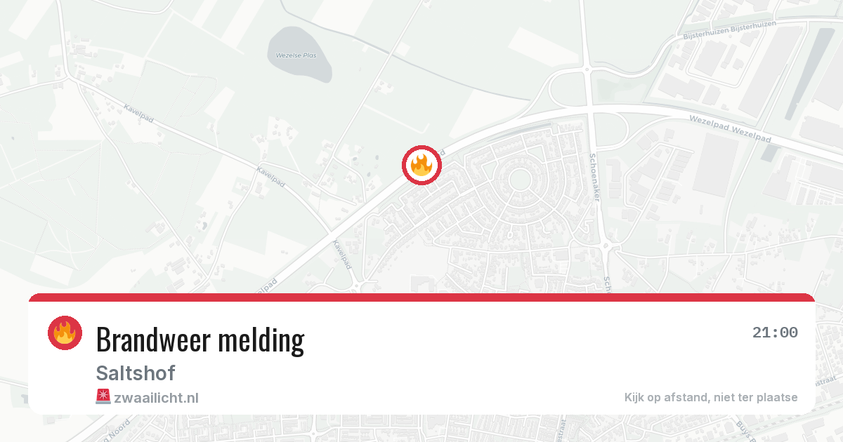 Brandweer melding — 4 mei 2026