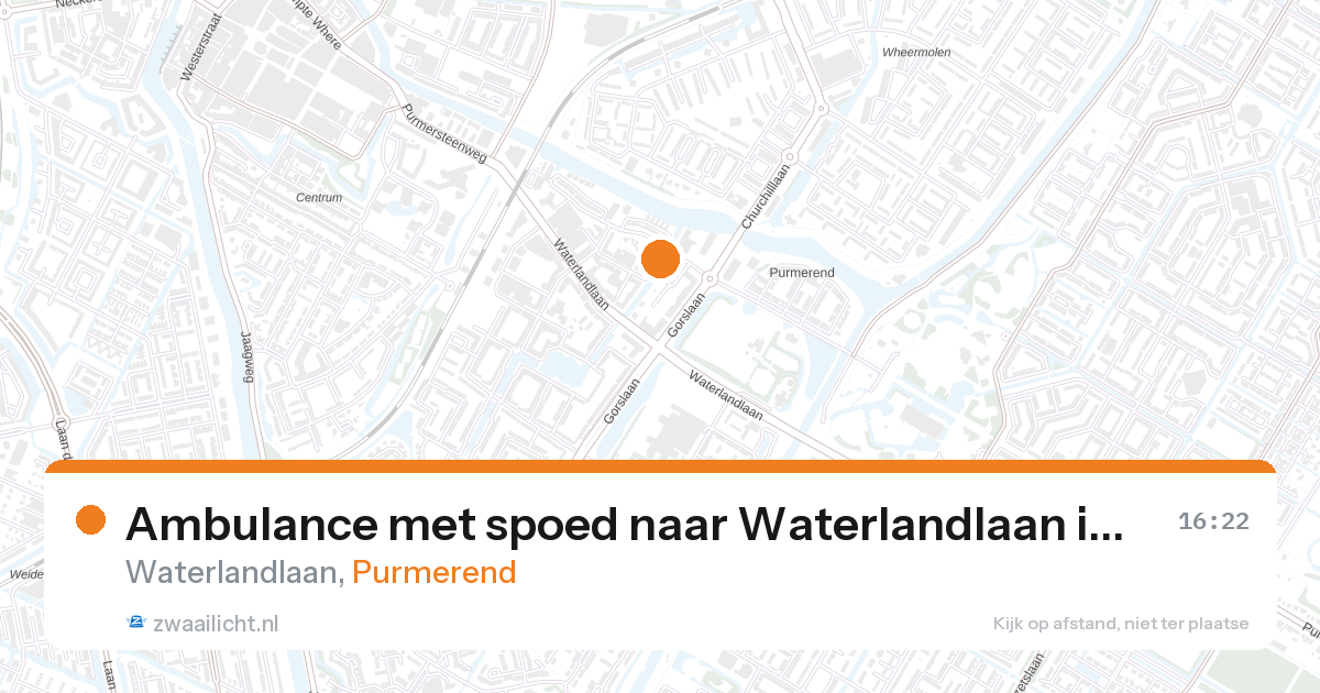 Ambulance met spoed naar Waterlandlaan in Purmerend — 12 jun 2026