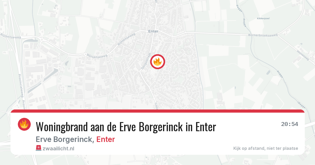 Woningbrand aan de Erve Borgerinck in Enter — 20 jan 2026