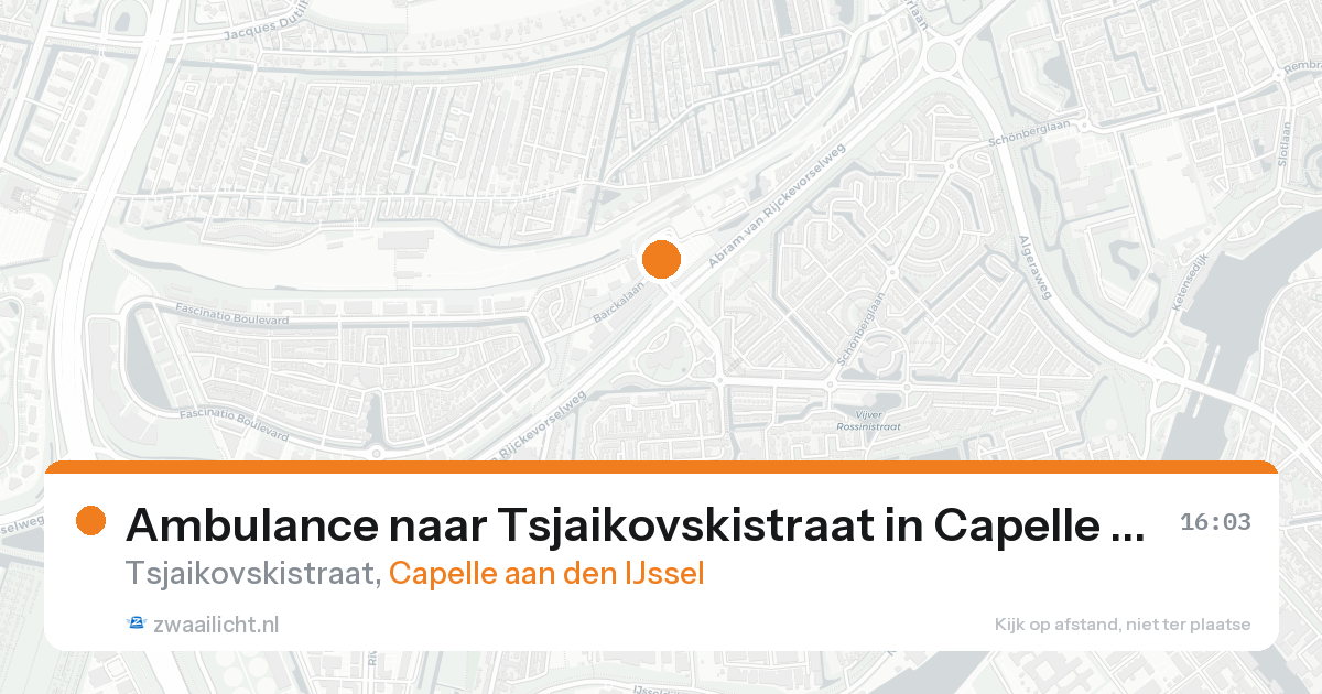 Ambulance naar Tsjaikovskistraat in Capelle aan den IJssel — 19 aug 2026