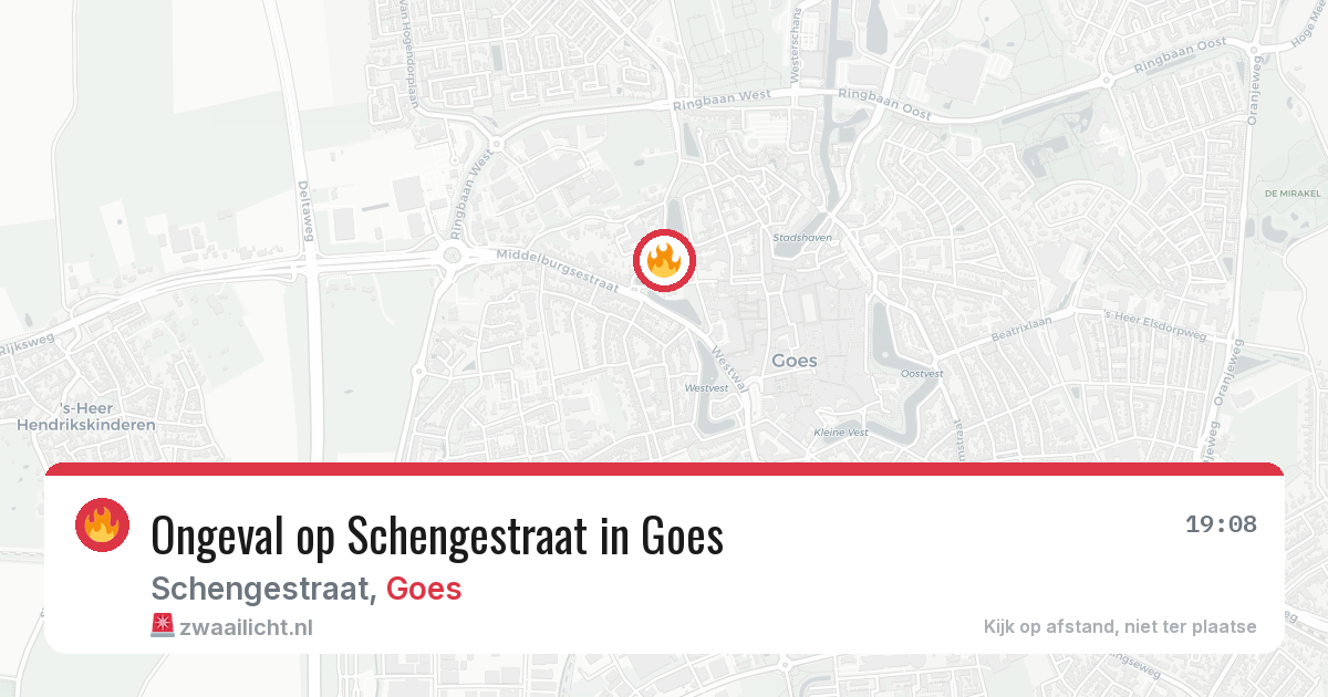 Ongeval op Schengestraat in Goes — 26 jun 2026