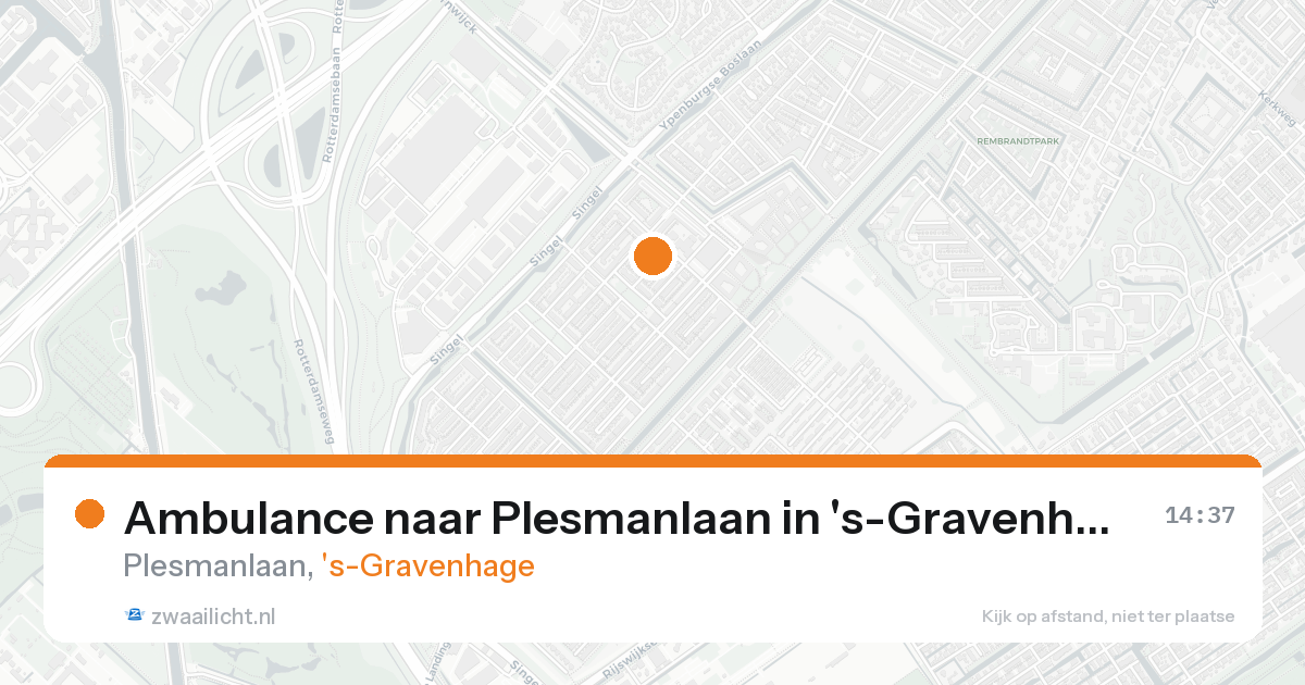 Ambulance naar Plesmanlaan in 's-Gravenhage — 21 aug 2026