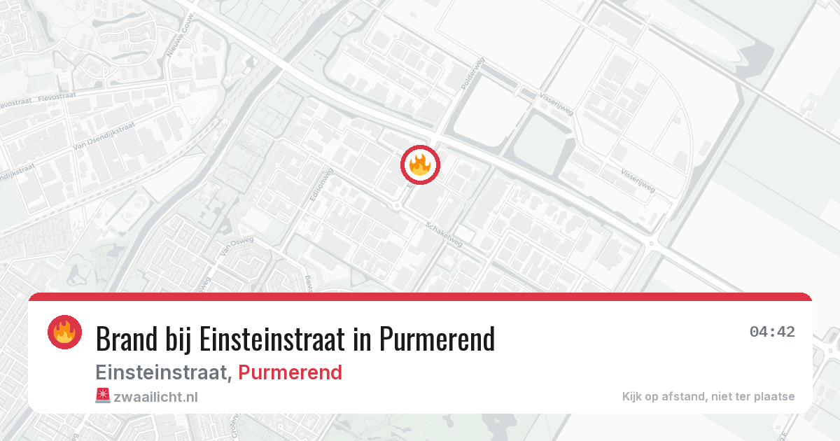 Brand bij Einsteinstraat in Purmerend — 29 apr 2026