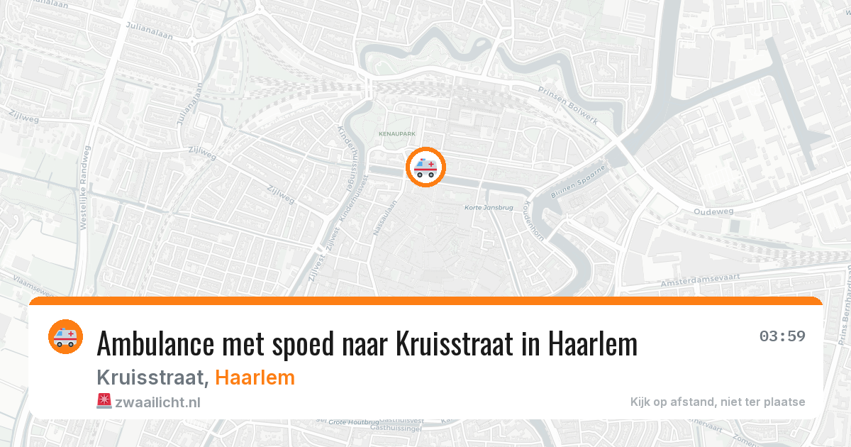 Ambulance met spoed naar Kruisstraat in Haarlem — 4 jul 2026