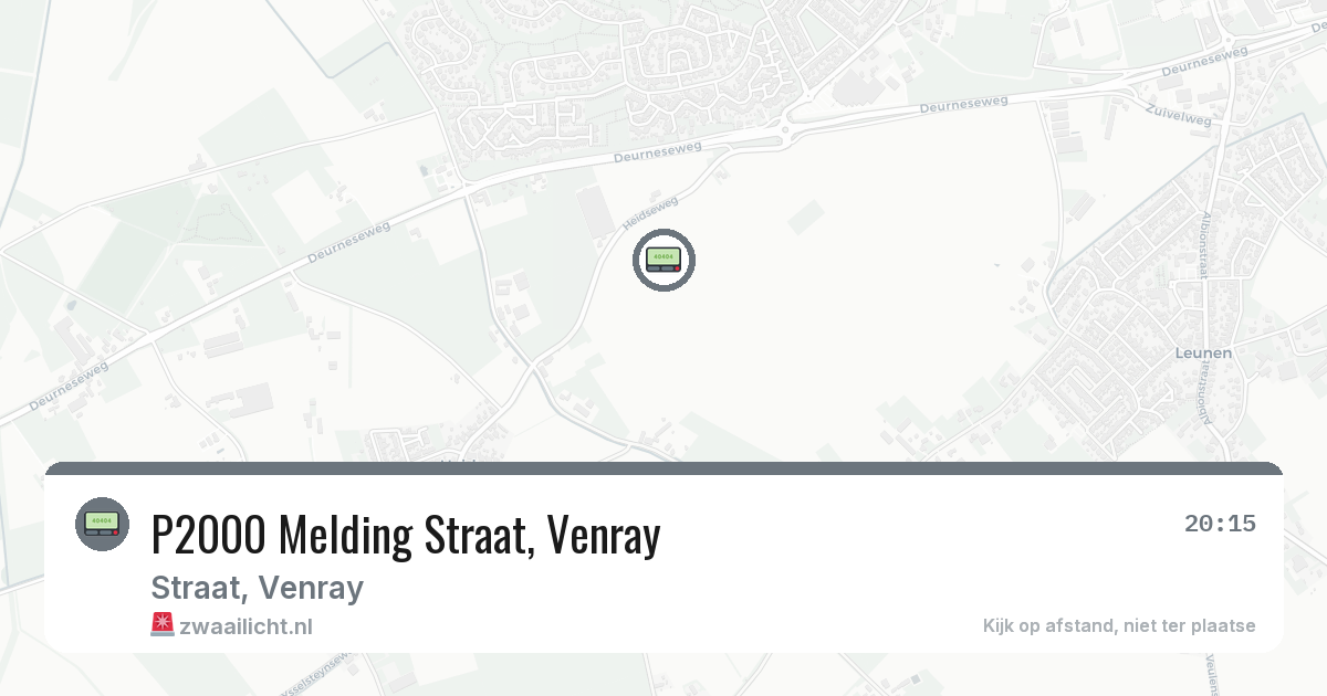 P2000 Melding Straat, Venray — 31 jul 2026