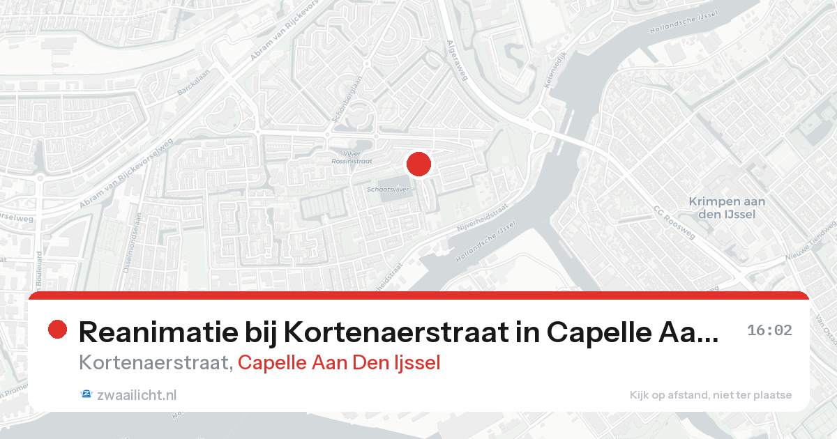 Reanimatie bij Kortenaerstraat in Capelle Aan Den Ijssel — 24 aug 2026