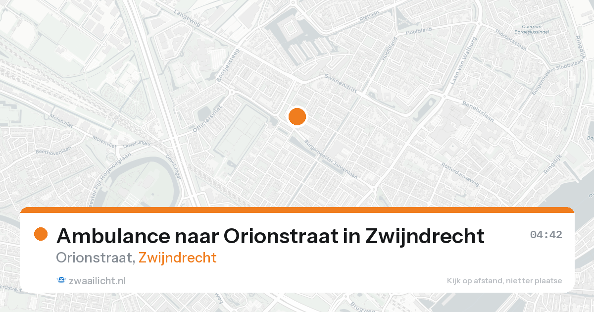 Ambulance naar Orionstraat in Zwijndrecht — 23 mrt 2026