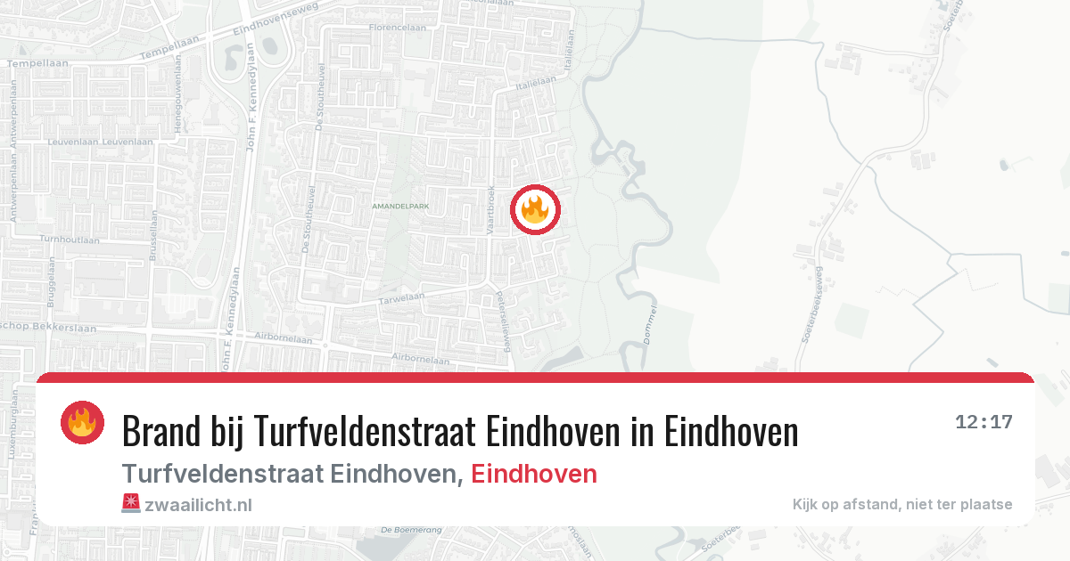 Brand bij Turfveldenstraat Eindhoven in Eindhoven — 27 apr 2026