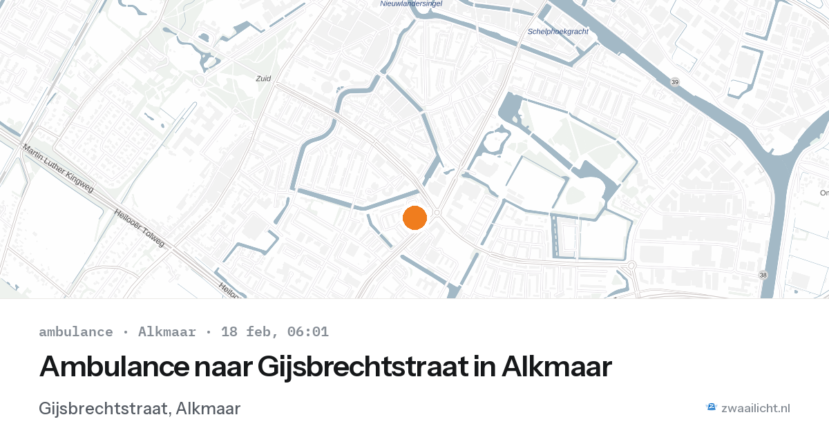 Ambulance naar Gijsbrechtstraat in Alkmaar — 18 feb 2026