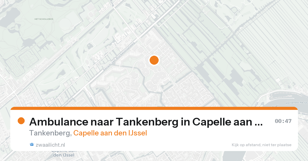 Ambulance naar Tankenberg in Capelle aan den IJssel — 23 aug 2026