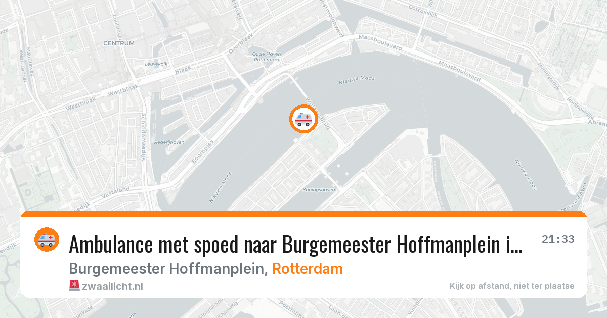 Ambulance met spoed naar Burgemeester Hoffmanplein in Rotterdam — 25 mrt 2026
