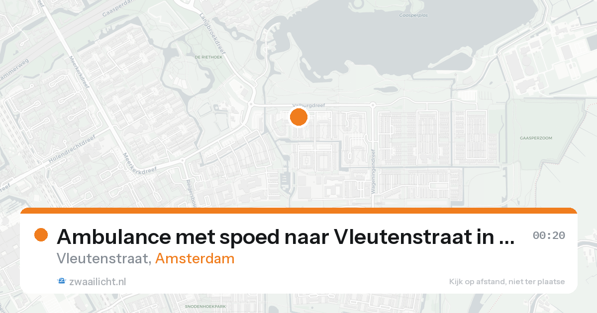 Ambulance met spoed naar Vleutenstraat in Amsterdam — 25 mei 2026
