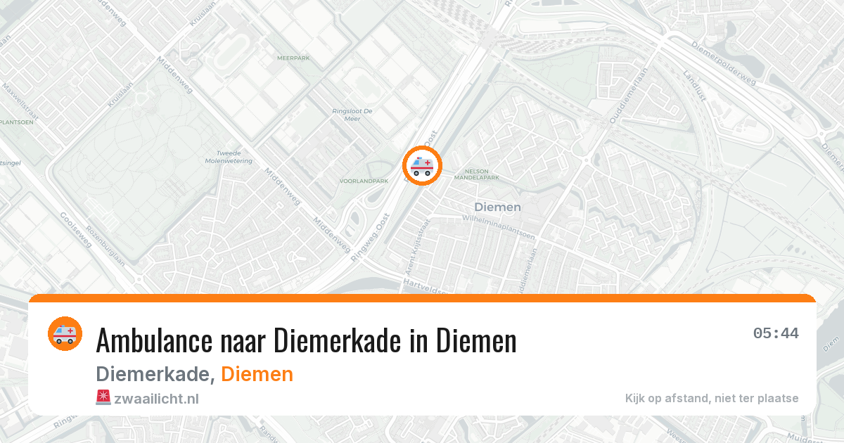 Ambulance naar Diemerkade in Diemen — 23 mrt 2026