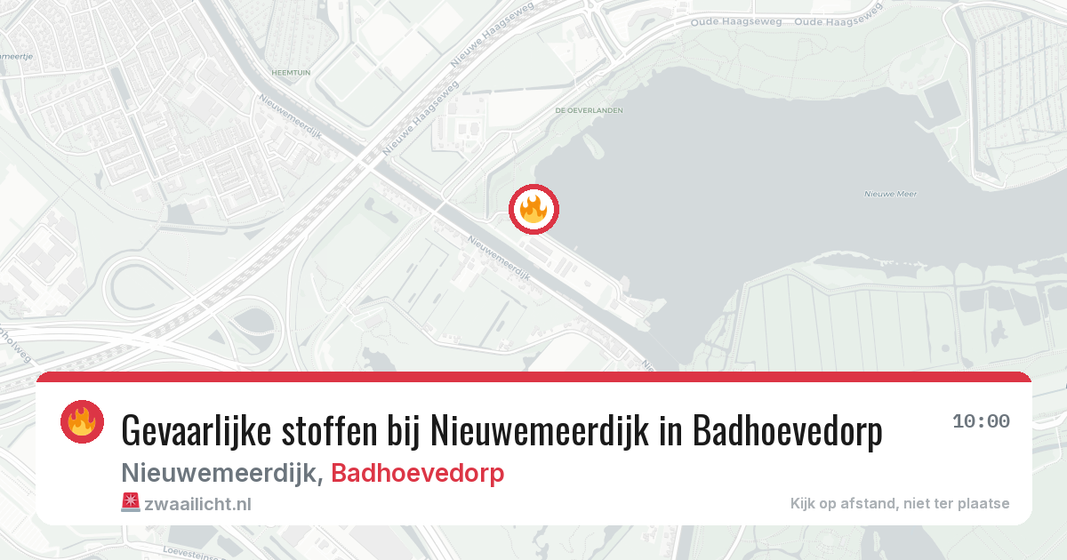 Gevaarlijke stoffen bij Nieuwemeerdijk in Badhoevedorp — 12 aug 2026