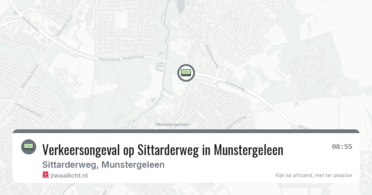 Verkeersongeval op Sittarderweg in Munstergeleen — 4 jun 2026