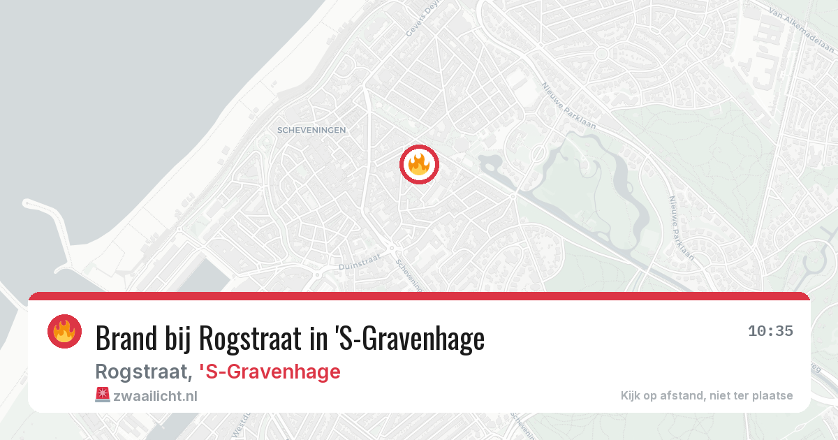 Brand bij Rogstraat in 'S-Gravenhage — 14 jun 2026