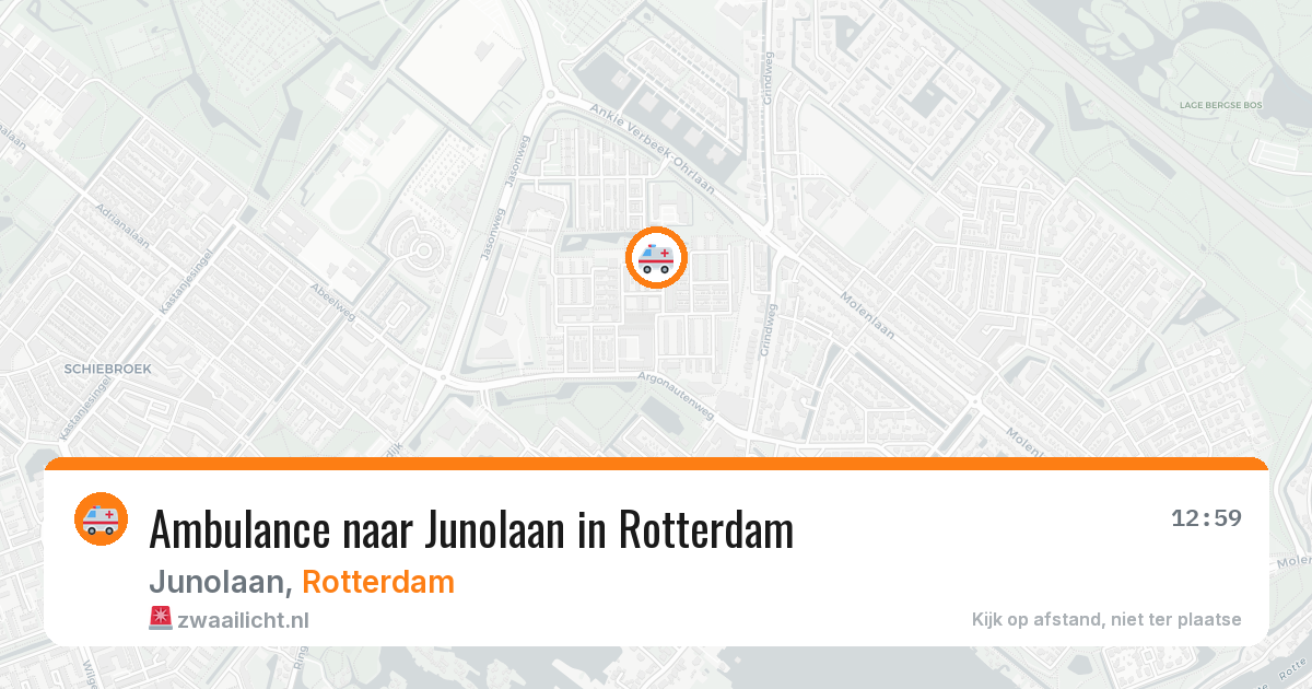 Ambulance naar Junolaan in Rotterdam — 11 aug 2026