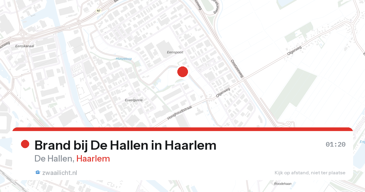 Brand bij De Hallen in Haarlem — 27 aug 2026