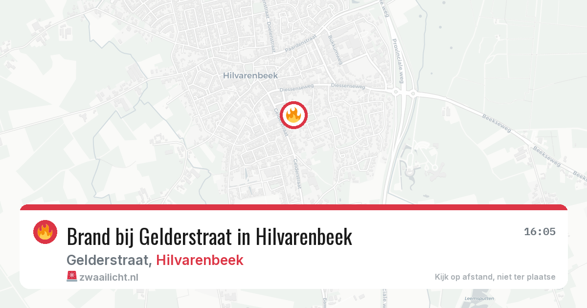 Brand bij Gelderstraat in Hilvarenbeek — 19 mei 2026