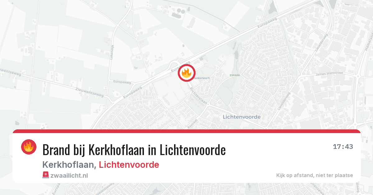 Brand bij Kerkhoflaan in Lichtenvoorde — 22 apr 2026