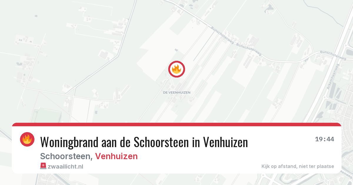 Woningbrand aan de Schoorsteen in Venhuizen — 17 jan 2026