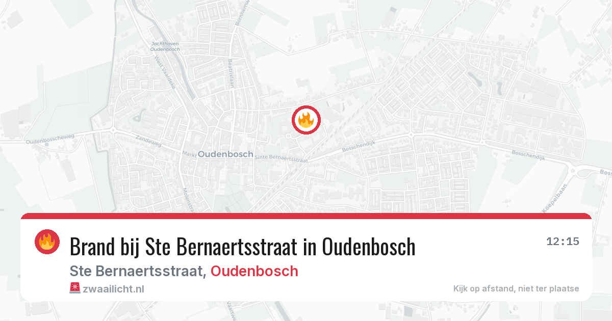 Brand bij Ste Bernaertsstraat in Oudenbosch — 19 mei 2026