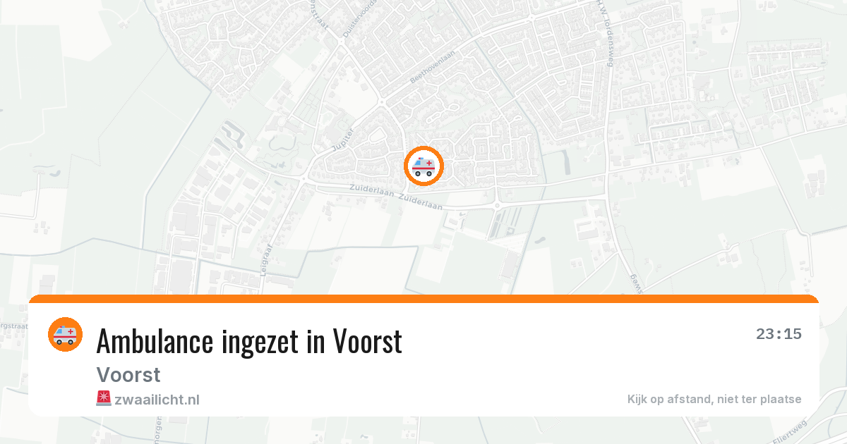 Ambulance ingezet in Voorst — 10 aug 2026