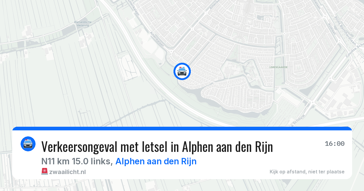 Verkeersongeval met letsel in Alphen aan den Rijn — 6 apr 2026