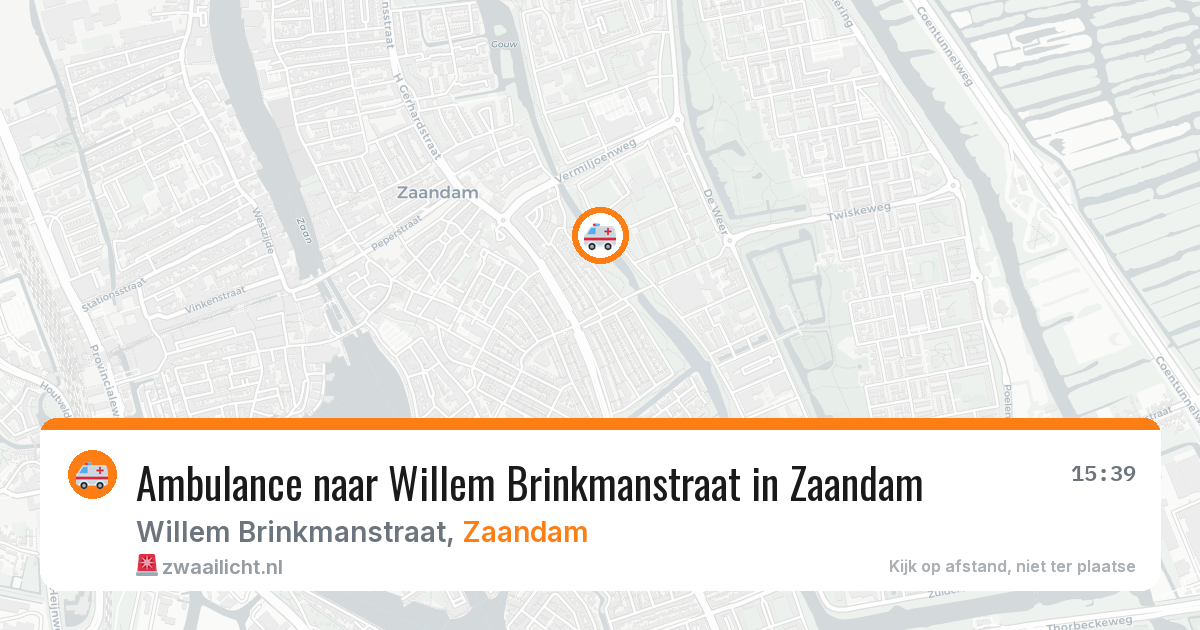 Ambulance naar Willem Brinkmanstraat in Zaandam — 4 aug 2026
