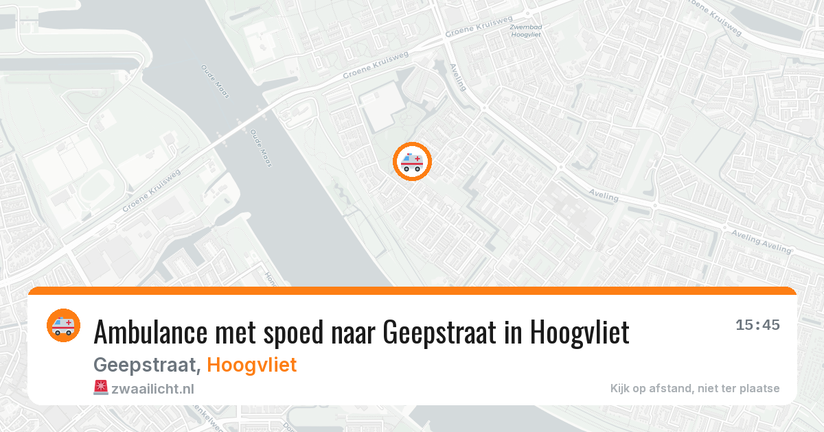 Ambulance met spoed naar Geepstraat in Hoogvliet — 2 aug 2026