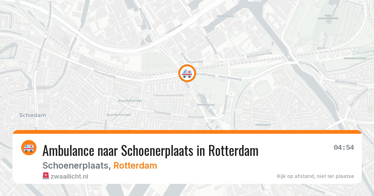 Ambulance naar Schoenerplaats in Rotterdam — 22 mei 2026