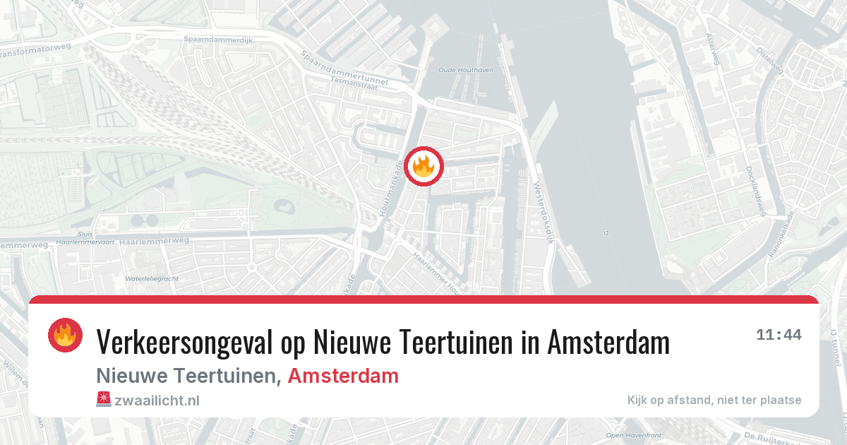 Verkeersongeval op Nieuwe Teertuinen in Amsterdam — 5 jun 2026