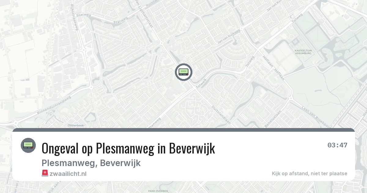 Ongeval op Plesmanweg in Beverwijk — 14 mrt 2026