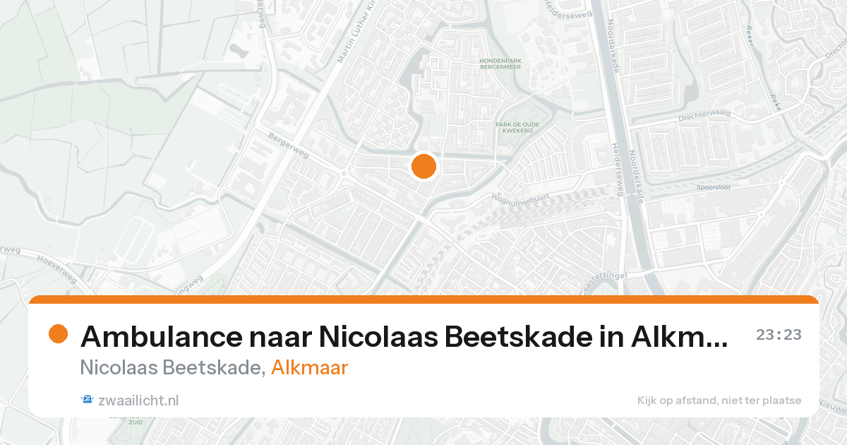 Ambulance naar Nicolaas Beetskade in Alkmaar — 17 aug 2026