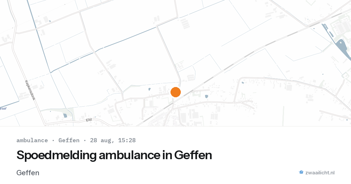 Spoedmelding ambulance in Geffen — 28 aug 2026