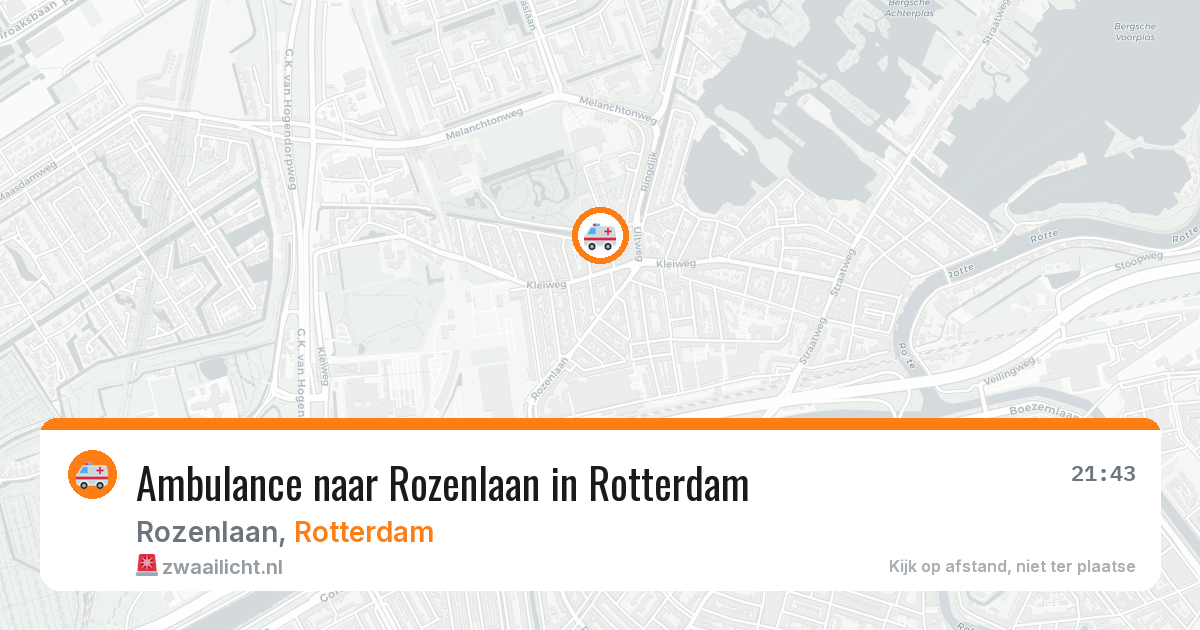 Ambulance naar Rozenlaan in Rotterdam — 16 feb 2026