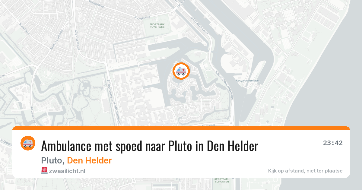 Ambulance met spoed naar Pluto in Den Helder — 30 apr 2026
