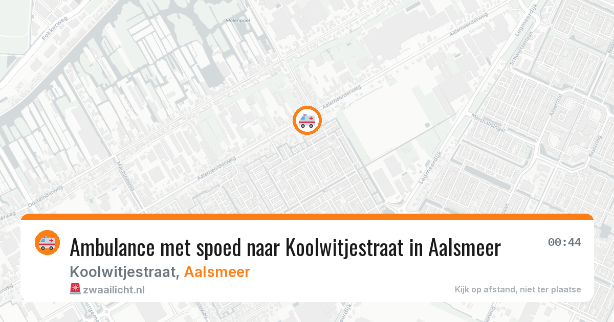 Ambulance met spoed naar Koolwitjestraat in Aalsmeer — 30 jun 2026