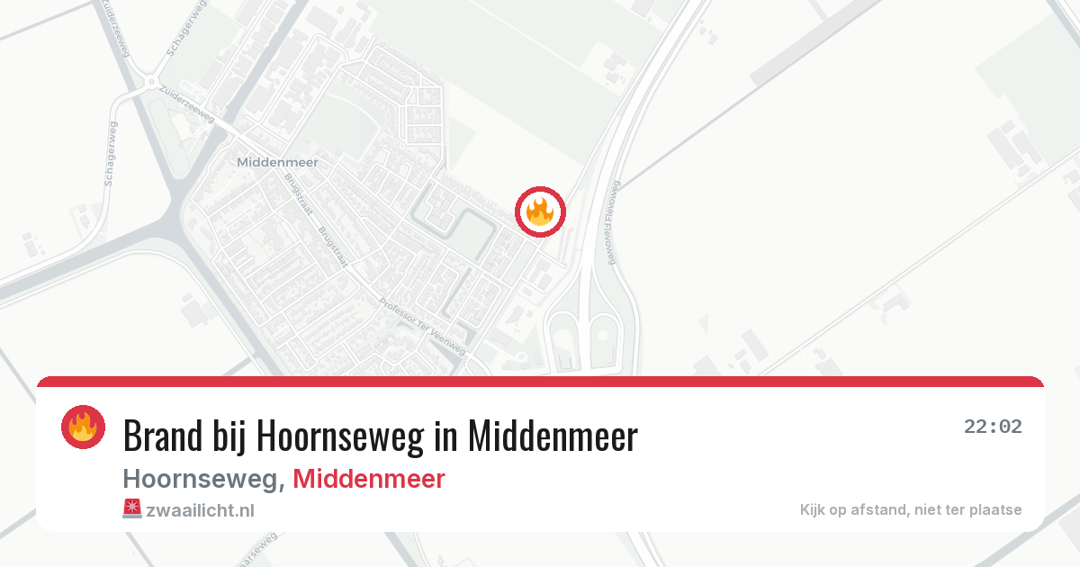 Brand bij Hoornseweg in Middenmeer — 2 jul 2026