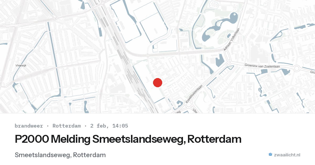 P2000 Melding Smeetslandseweg, Rotterdam — 2 feb 2026
